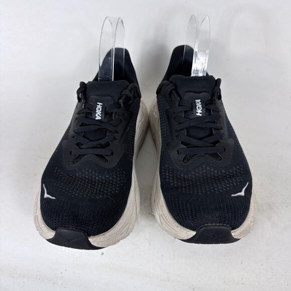 Hoka One One Arahi 7 Athletic Sneakers Women's 7.5 Black White Lace-Up Low Top - Picture 4 of 10